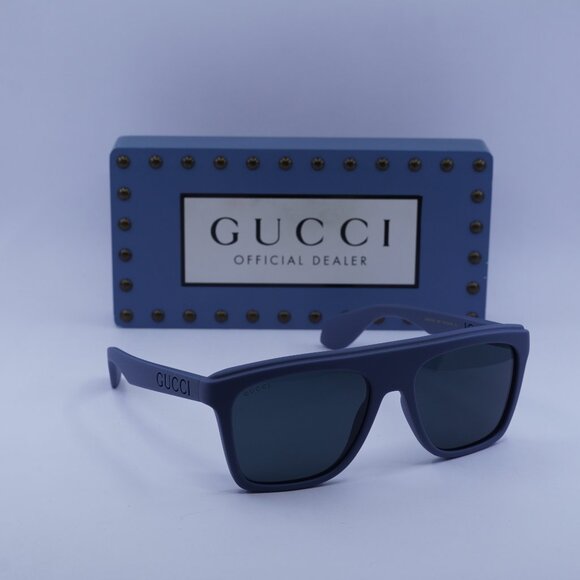 Gucci GG1570S 008 Square Sunglasses - Blue - Picture 1 of 11